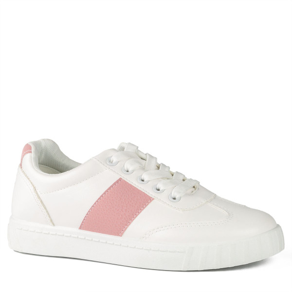 Полукеды Trien женские белые ZL-005(PINK)