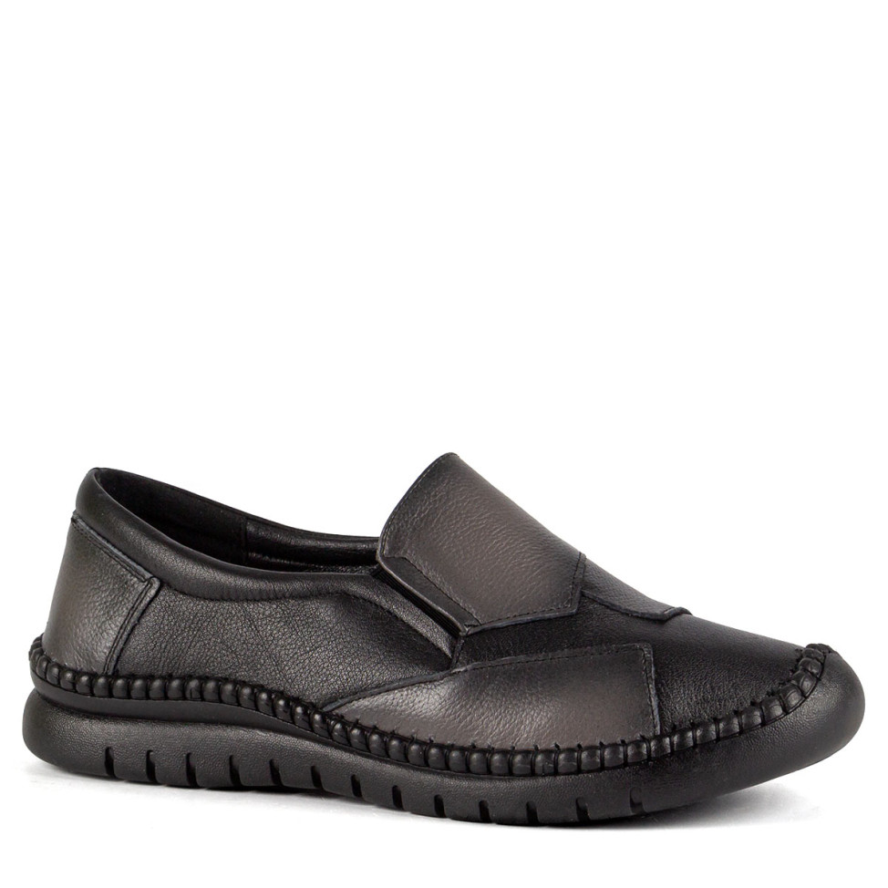 Мокасины черные Meego Comfort
