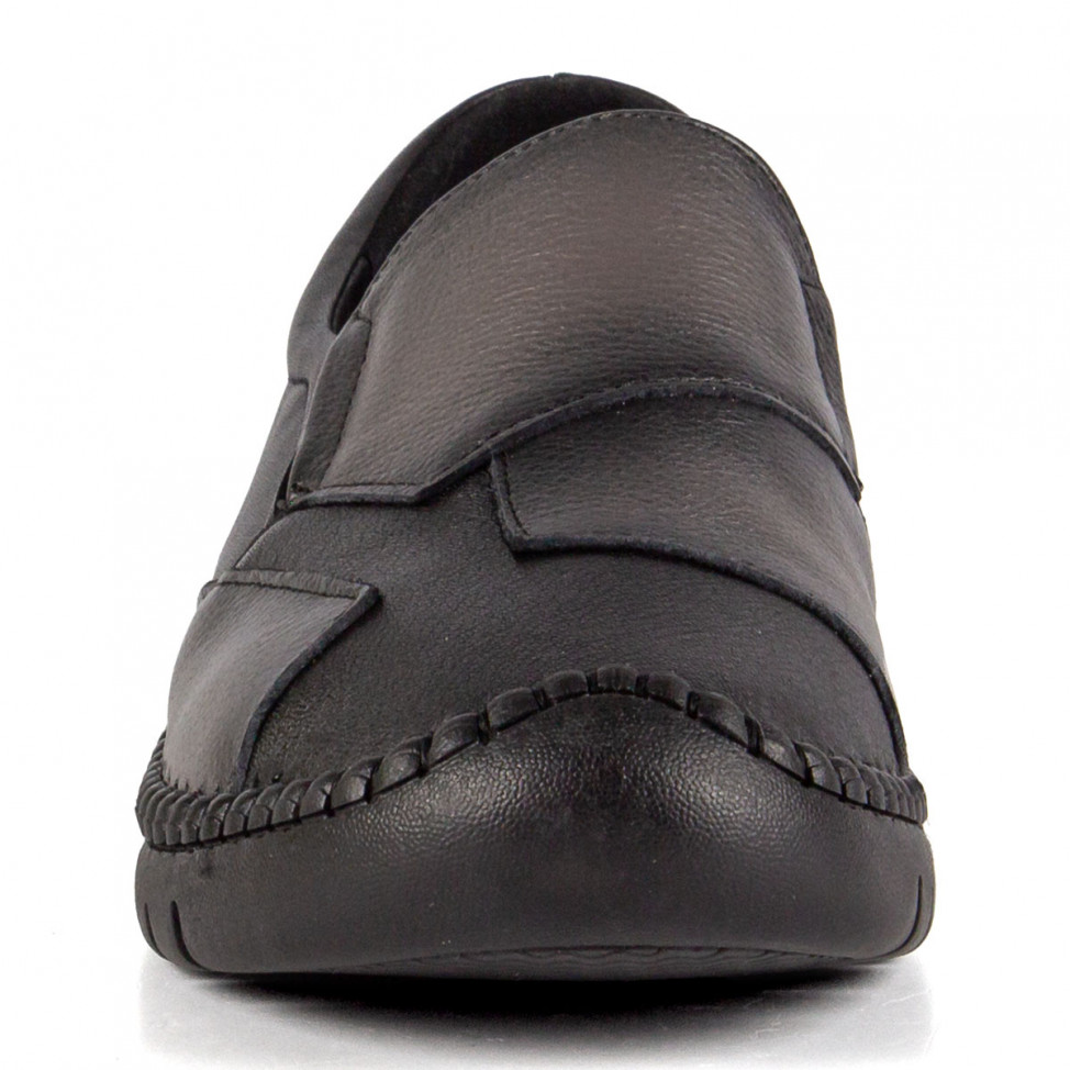Мокасины черные Meego Comfort