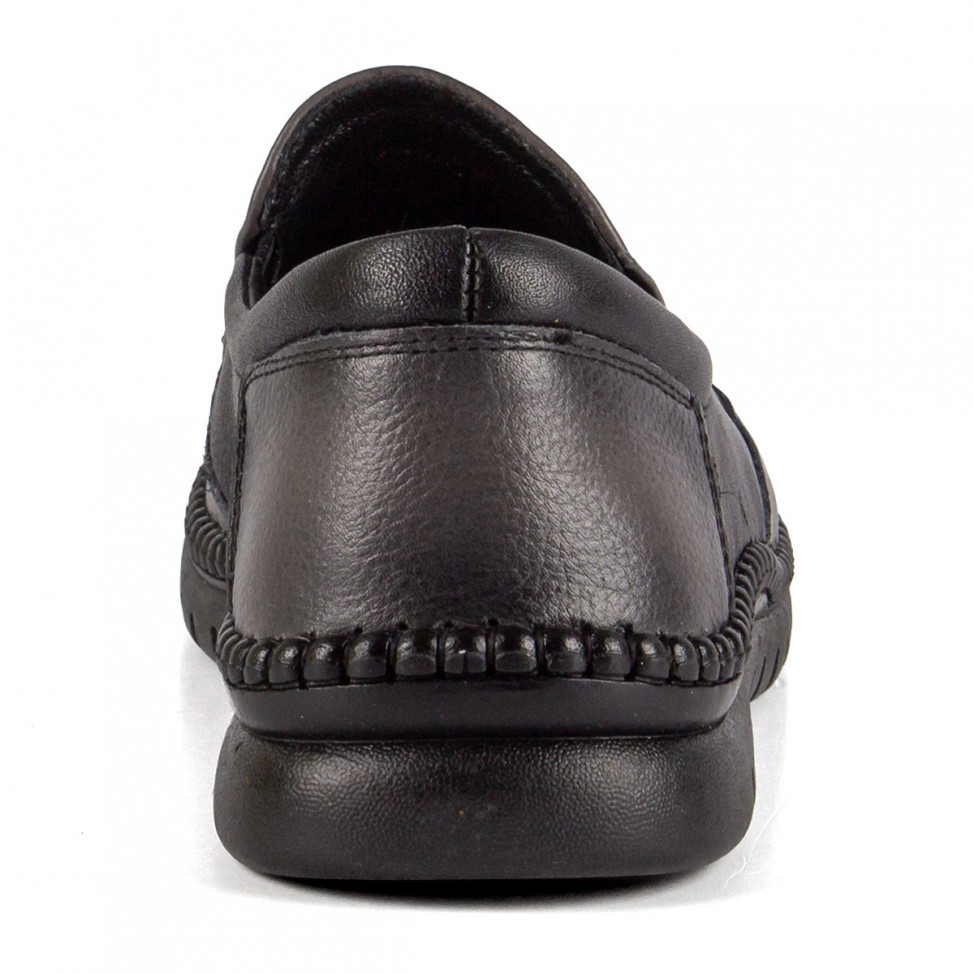 Мокасины черные Meego Comfort
