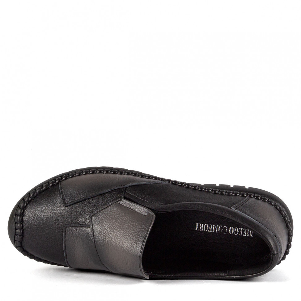 Мокасины черные Meego Comfort