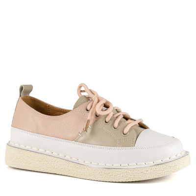 Топсайдеры Lauf! женские белые 70032-337(PINK)